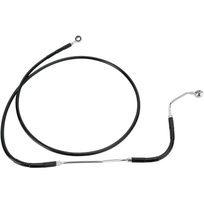 Kit durite frein avant allongée +4" - ABS - pour HD Touring de 2009 à 2013 - noir - raccord chromé
