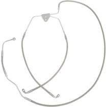 Kit durite frein avant - ABS - pour HD Touring de 2009 à 2013 - inox chromé - raccord chromé