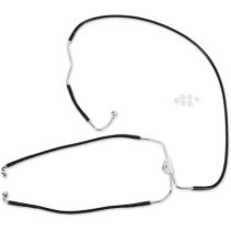 Kit durite frein avant - ABS - pour HD Touring de 2009 à 2013 - noir - raccord chromé