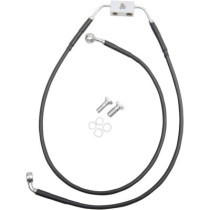 Kit durite frein avant allongée +4" - ABS - pour HD Dyna Street Bob de 2012 à 2017 - noir - raccord chromé