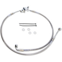 Kit durite frein arrière - sans ABS - pour HD Touring à partir de 2008 - inox tressé - raccord chromé