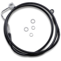 Durite frein avant allongée + 2" - ABS - pour HD Touring à partir de 2014 - noir - raccord chromé