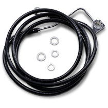 Durite frein avant allongée + 12" - ABS - pour HD Touring à partir de 2014 - noir - raccord chromé