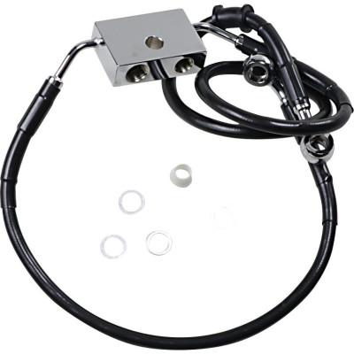 Durite frein avant allongée + 6" - ABS - pour HD XL 1200X à partir de 2014 - noir