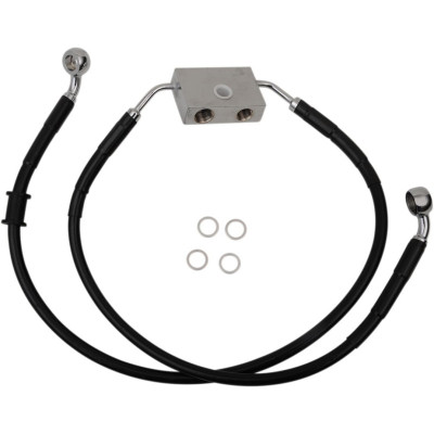Durite frein avant allongée + 4" - ABS - pour HD XL 1200C à partir de 2014 - noir