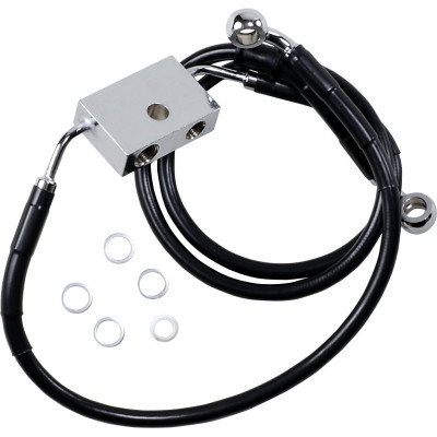 Durite frein avant allongée + 8" - ABS - pour HD XL 1200C à partir de 2014 - noir