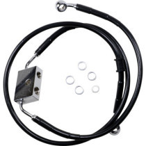 Kit durite de frein avant ABS - Taille origine +12" - Sportster XL1200C à partir de 2014 - Noir et chromé