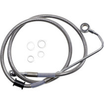 Durite frein avant allongée + 6" - pour HD Softail FLSTCI de 2015 à 2017 - inox tressé