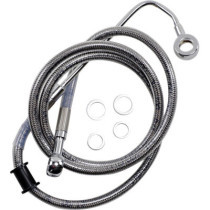 Durite frein avant allongée + 8" - pour HD Softail FLSTCI de 2015 à 2017 - inox tressé