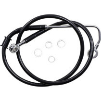 Durite frein avant allongée + 4" - pour HD Softail FLSTCI de 2015 à 2017 - noir