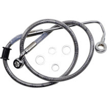 Durite frein avant allongée + 2" - pour HD Softail FLSTNI de 2015 à 2017 - inox tressé