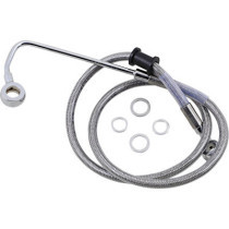 Durite frein avant allongée + 2" - pour HD Softail de 2015 à 2017 - inox tressé