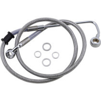 Durite frein avant allongée + 6" - pour HD Softail de 2015 à 2017 - inox tressé
