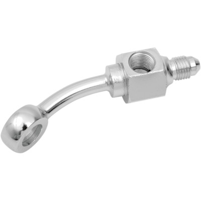 Raccord Banjo avec connection de commutateur de frein - 3/8"- 35° - AN-3 - mâle - chromé