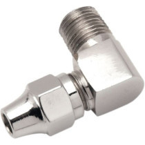 Raccord durite de frein - 1/8" - mâle - 90° - chromé