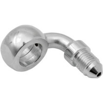 Raccord de durite Banjo -  90° - 12MM - AN-3 - chromé