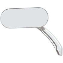 Rétroviseur Hotop oval - tige courbée - 12cm x 5,1cm - chromé