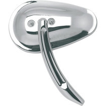 Rétroviseur Teardrop - côté gauche - 14,5cm x 8,9cm - chromé