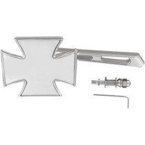 Rétroviseur Maltese Cross - 10,2cm x 10,2cm - tige Air Glide - chromé