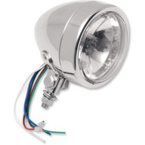 Phare additionnel avec feu de route - 4,5" - 55/60 W- montage inférieur - chromé