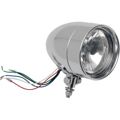 Phare additionnel Style Bullet - 4" - 55/60 W - montage inférieur - chromé