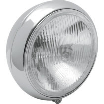 Phare Smooth - 7" - 55/60 W - pour Harley Davidson Softail FL de 1986 à 2017 - chromé