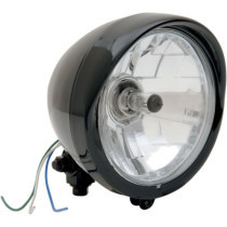 Phare style Diamond - 5,75" - 55/60 W - montage inférieur - clair - noir