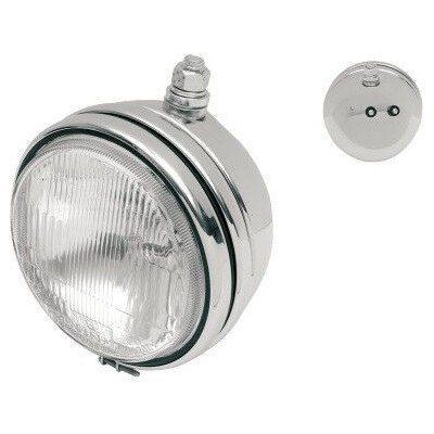 Phare Style Diamond - 5,75" - 12 V - 50/60 W - montage supérieur - bleu - chromé