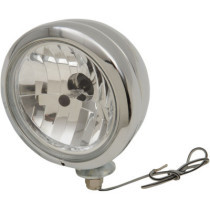 Phare additionnel - 4,5" - 12 V - montage inférieur - clair - chromé