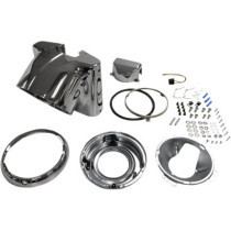 Kit de nacelle de phare - pour Harley Davidson Softail FLST de 2000 à 2017 - chromé