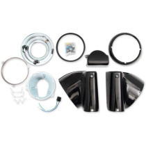 Kit de nacelle de phare - pour Harley Davidson Softail FLST de 2000 à 2017 - noir
