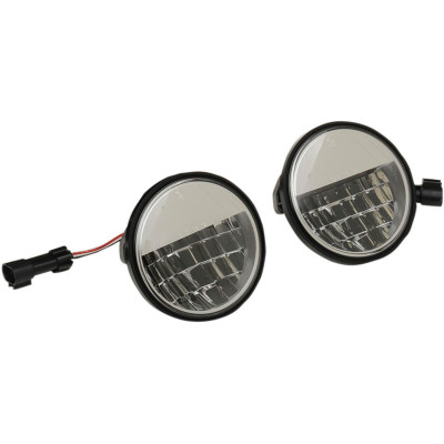 Phares additionnels à led Premieum - réflecteur - 4,5" - 12 V - 45/90 W - noir chromé