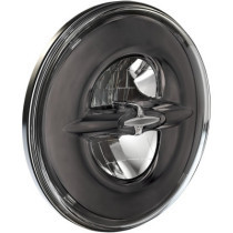 Phare à led Premium - type réflecteur - 7" - 12 V - pour Harley Davidson Touring de 1984 à 2013 - noir chromé