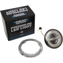 Phare à led Premium - type réflecteur - 7" - 12 V - pour Harley Davidson Touring de 1984 à 2013 - chromé
