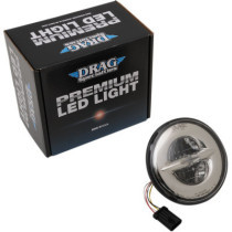 Phare à led Premium - type réflecteur - 7" - 12 V - pour Harley Davidson Touring à partir de 2014 - noir chromé