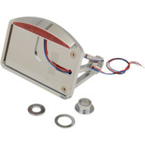 Support de plaque latéral - horizontal - avec feu arrière Half Moon - HD Softail de 2000 à 2007 - chromé