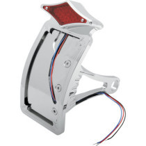 Support de plaque latéral - curved - avec feu arrière Diamond - HD Softail de 2000 à 2007 - chromé
