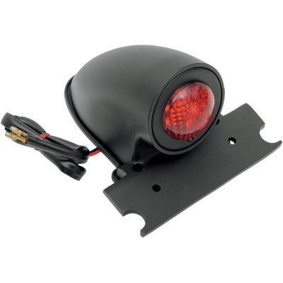 Feu arrière 50' - Style Chopper - support de plaque - 12 V - double filament - rouge - noir