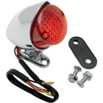 Kit feu arrière - Style Bobber - double filament - 12 V - rouge - chromé