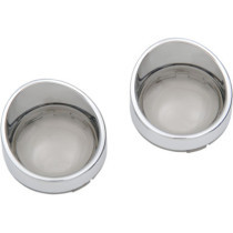 Lentilles de clignotants avec visière - Style Deuce - fumé - cerclage chromé