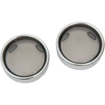 Lentilles de clignotants Deuce - Deep Dish - fumé - cerclage chromé