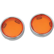 Lentilles de clignotants Deuce - Deep Dish - orange - cerclage chromé