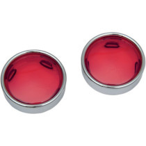 Lentilles de clignotants Deuce - Deep Dish - rouge - cerclage chromé