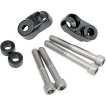 Kit de montage clignotants avant - Fourche - 39 mm - HD FXR 1987/2014, Dyna 1991/2005, Sportster XL à partir de 1987 - noir