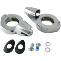 Colliers de déport clignotant avant - pour fourche - Diam. 39 mm - chromé