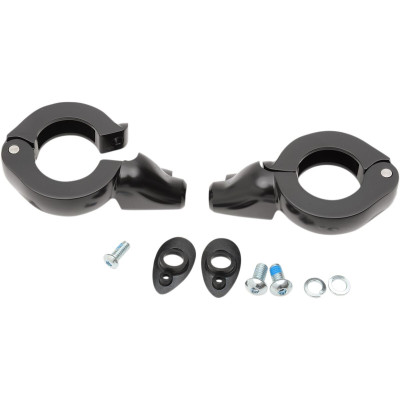 Colliers de déport clignotant avant - pour fourche - Diam. 41 mm - noir