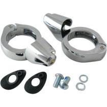 Colliers de déport clignotant avant - pour fourche - Diam. 49 mm - chromé