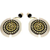 Inserts de clignotants à led - Flat Style - double filament - ambre/blanc