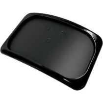 Support de plaque d'immatriculation - Large radius - horizontal - noir brillant