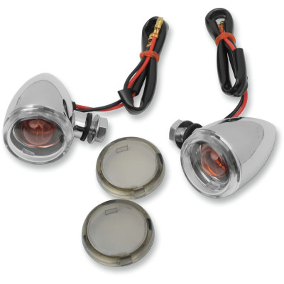 Kit de clignotants avant Mini Retro - à visser - verre fumé - chromé